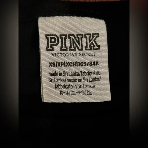 Victoria’s Secret PINK black and white varsity tee, size XS - Picture 7 of 8